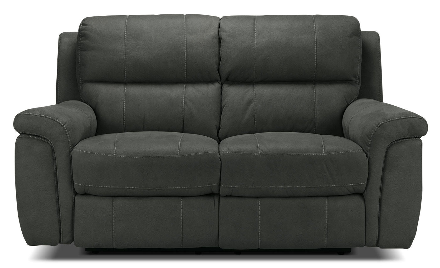 Roarke Reclining Loveseat - Charcoal