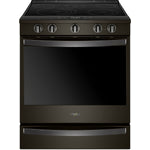 Whirlpool Black Stainless Steel Slide-In Electric True Convection Range (6.4 Cu. Ft.) - YWEE750H0HV