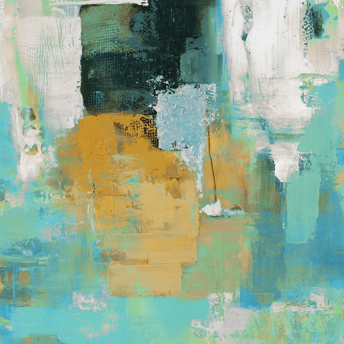 Glided Teal Canvas Print (30" X 40")
