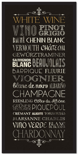 White Wine Canvas Print (30" X 60")