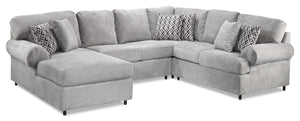 Jupiter 4-Piece Sectional with Left-Facing Chaise - Ash
