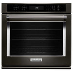 KitchenAid Black Stainless Steel Convection Wall Oven (5.0 Cu. Ft.) - KOSE500EBS