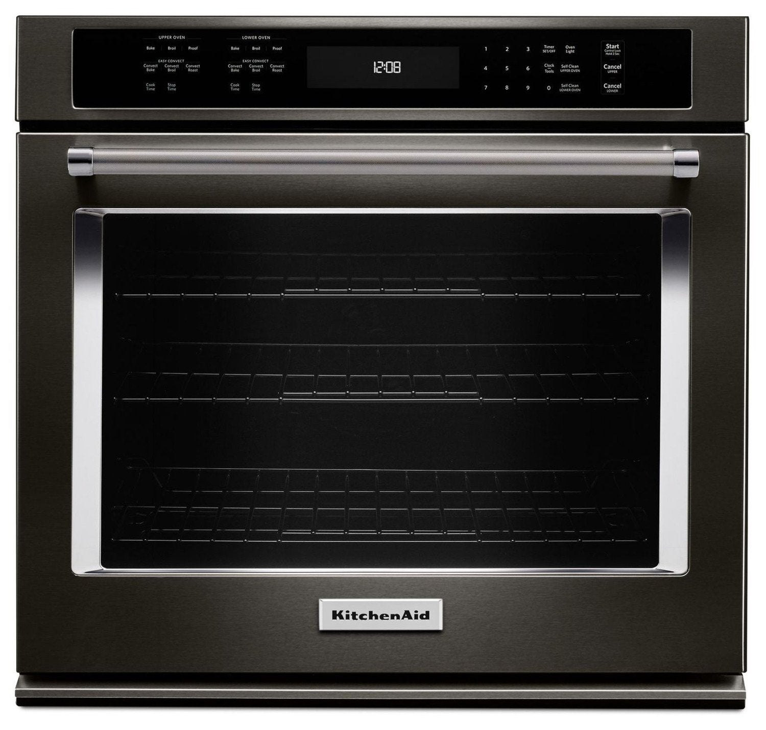 KitchenAid Black Stainless Steel Convection Wall Oven (5.0 Cu. Ft.) - KOSE500EBS