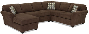 Althea 4-Piece Sectional with Left-Facing Chaise - Coffee