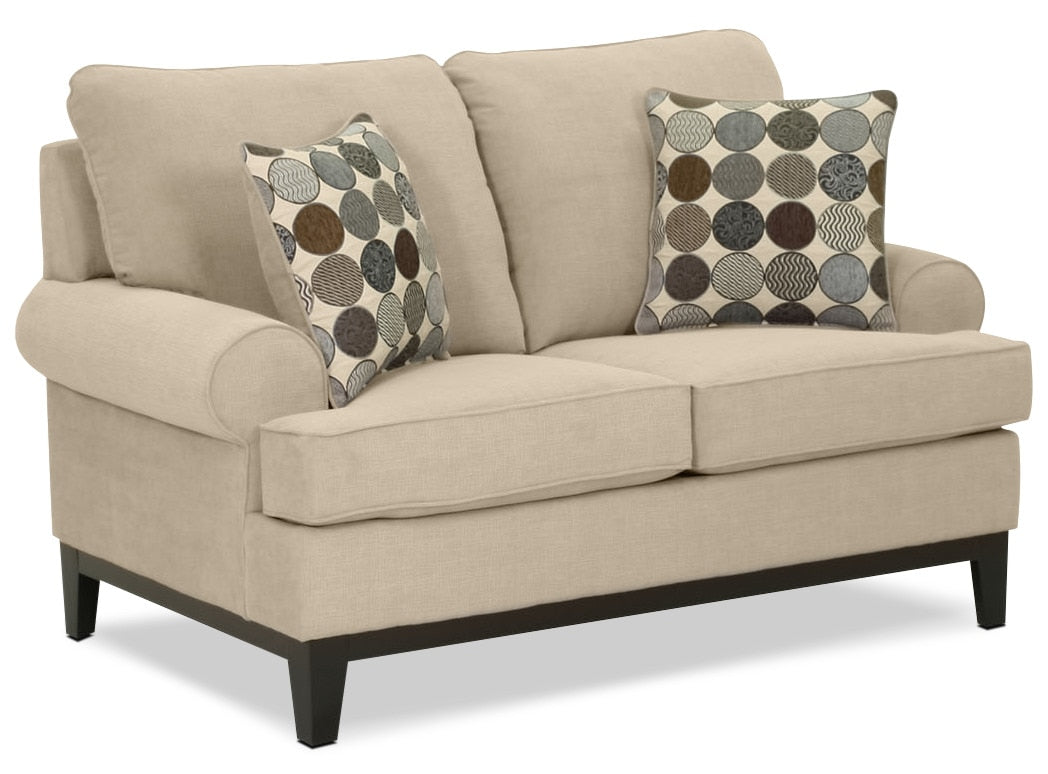 Crizia Sofa, Loveseat and Chair Set - Mocha