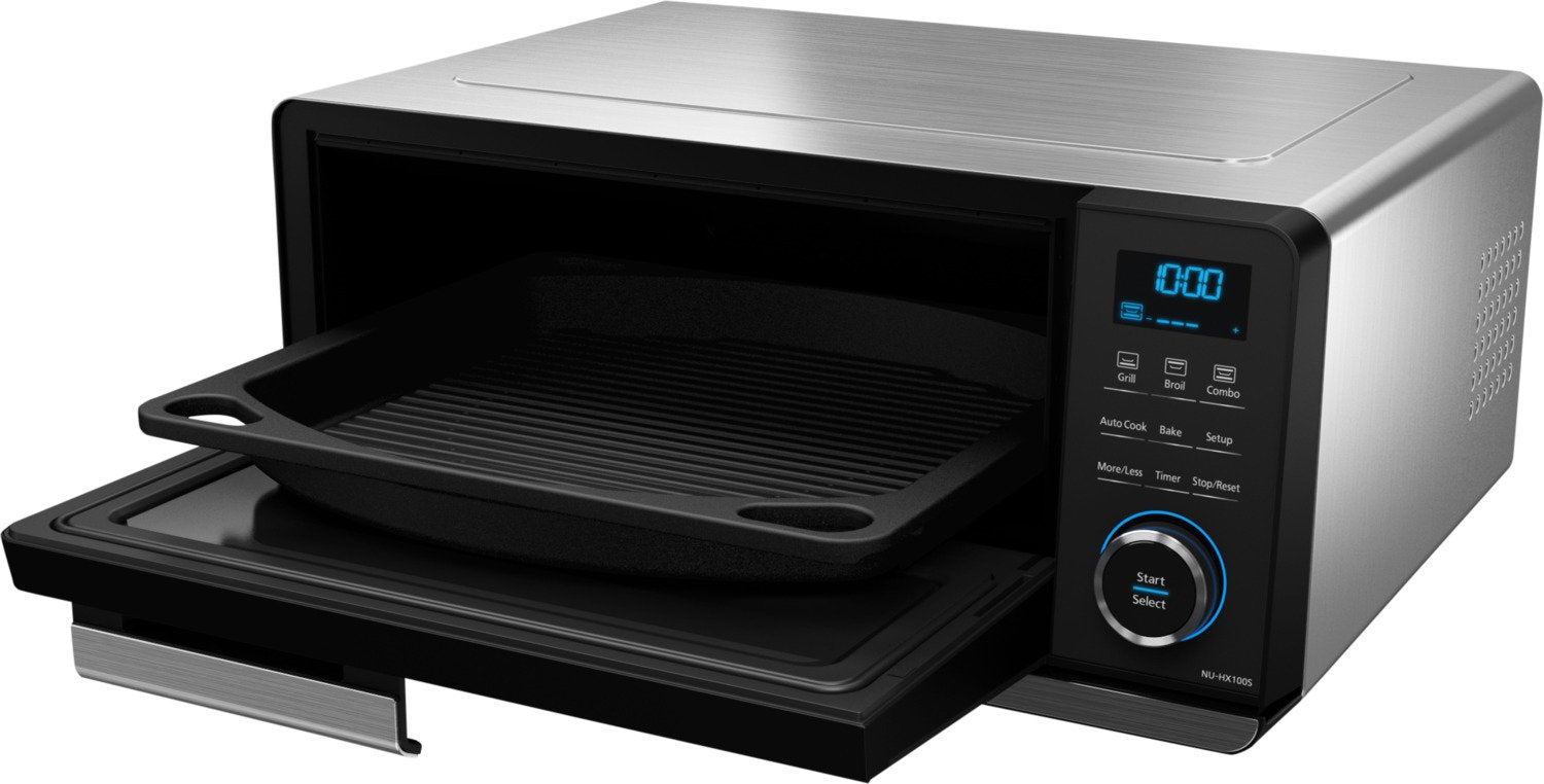 Panasonic Black-on-Stainless Steel Countertop Induction Oven (0.5 Cu. Ft.) - NUHX100S