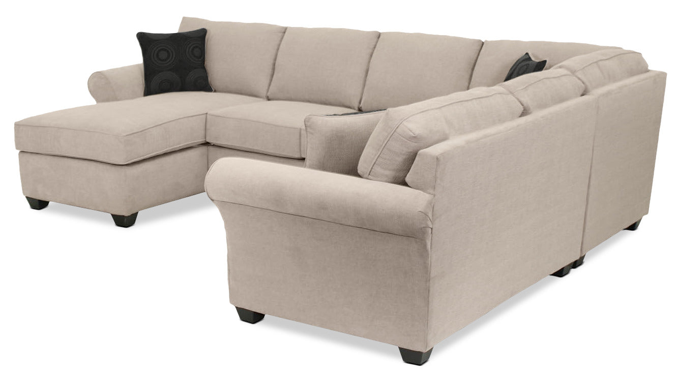 Althea 4-Piece Sectional with Left-Facing Chaise - Mocha