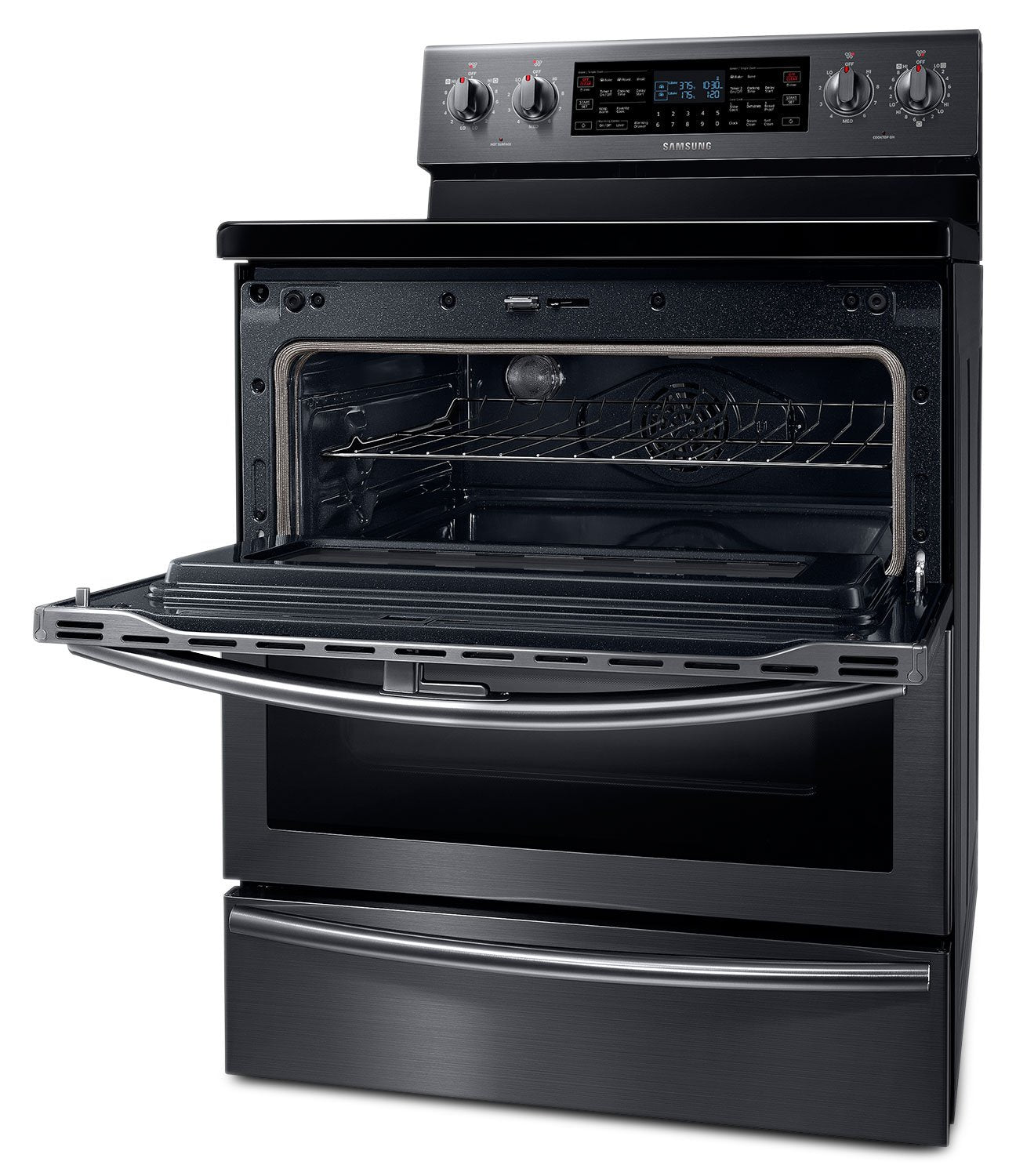 Samsung Black Stainless Steel Freestanding Electric Convection Range (5.9 Cu. Ft.) - NE59J7850WG/AC