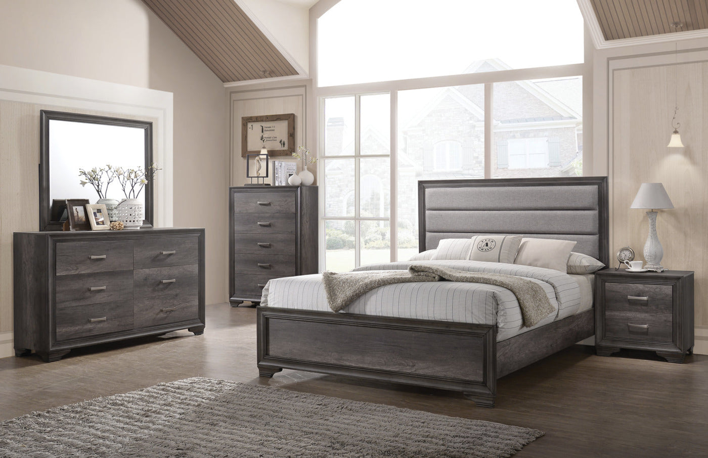 Sophie 3-Piece Queen Bed - Weathered Grey