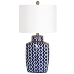 Geneva 29.5" Table Lamp - White and Blue
