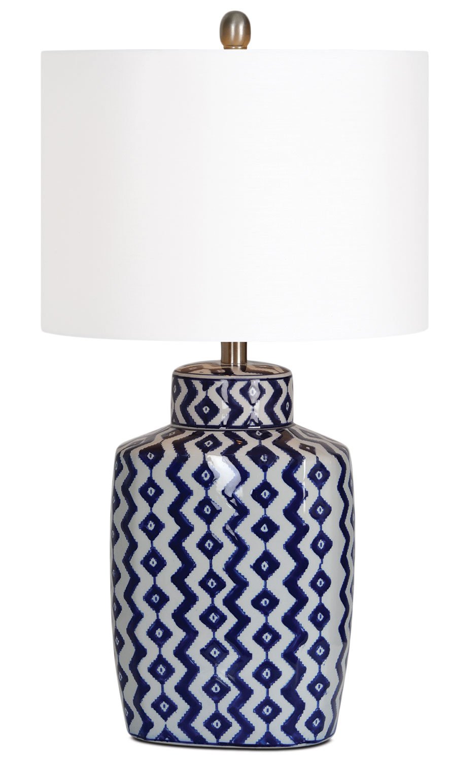Geneva 29.5" Table Lamp - White and Blue