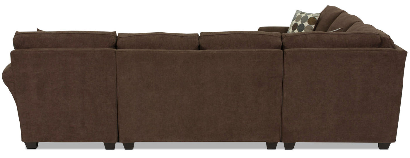 Althea 4-Piece Sectional with Right-Facing Chaise - Coffee