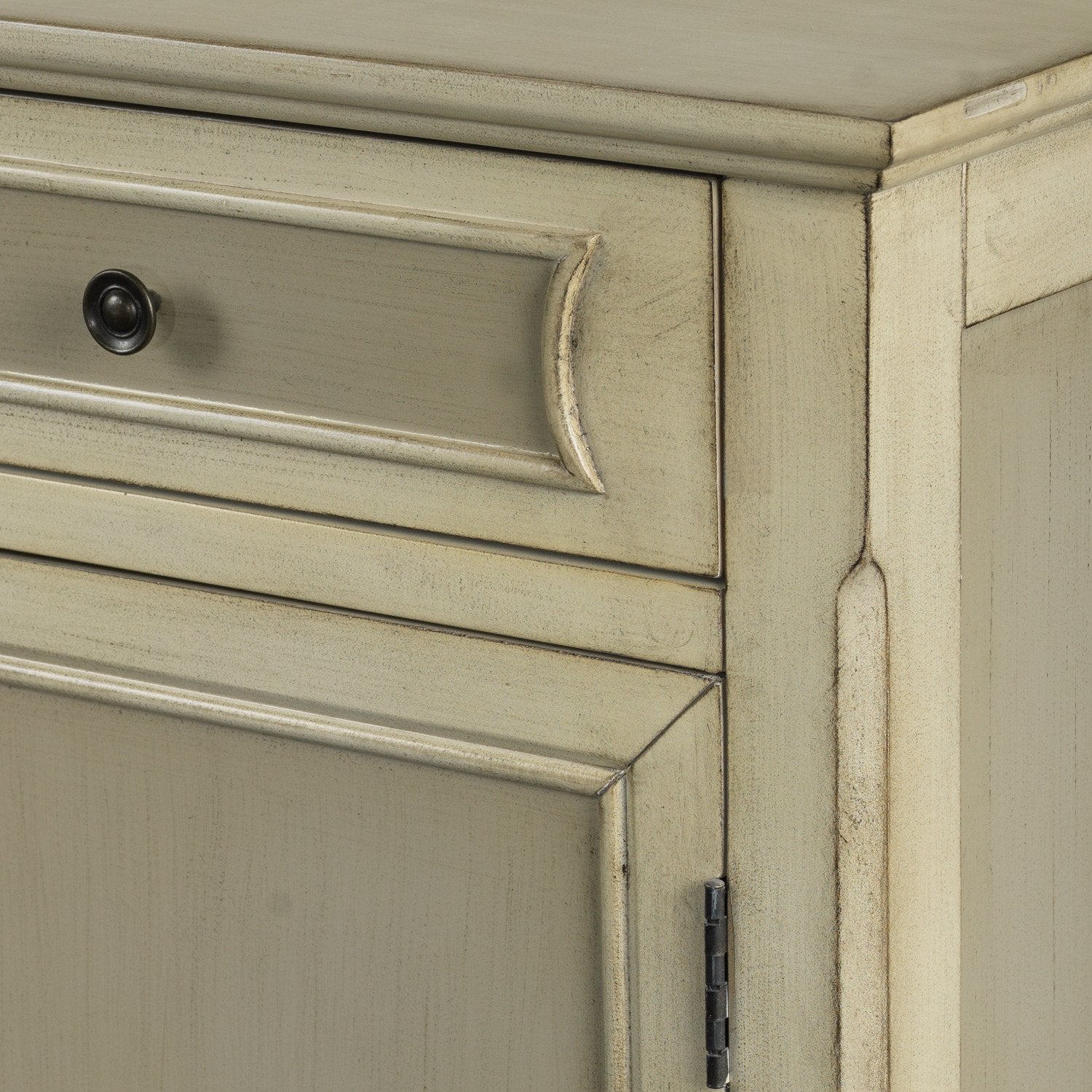 Beasley Accent Cabinet with Drawers - Antique White and Grey