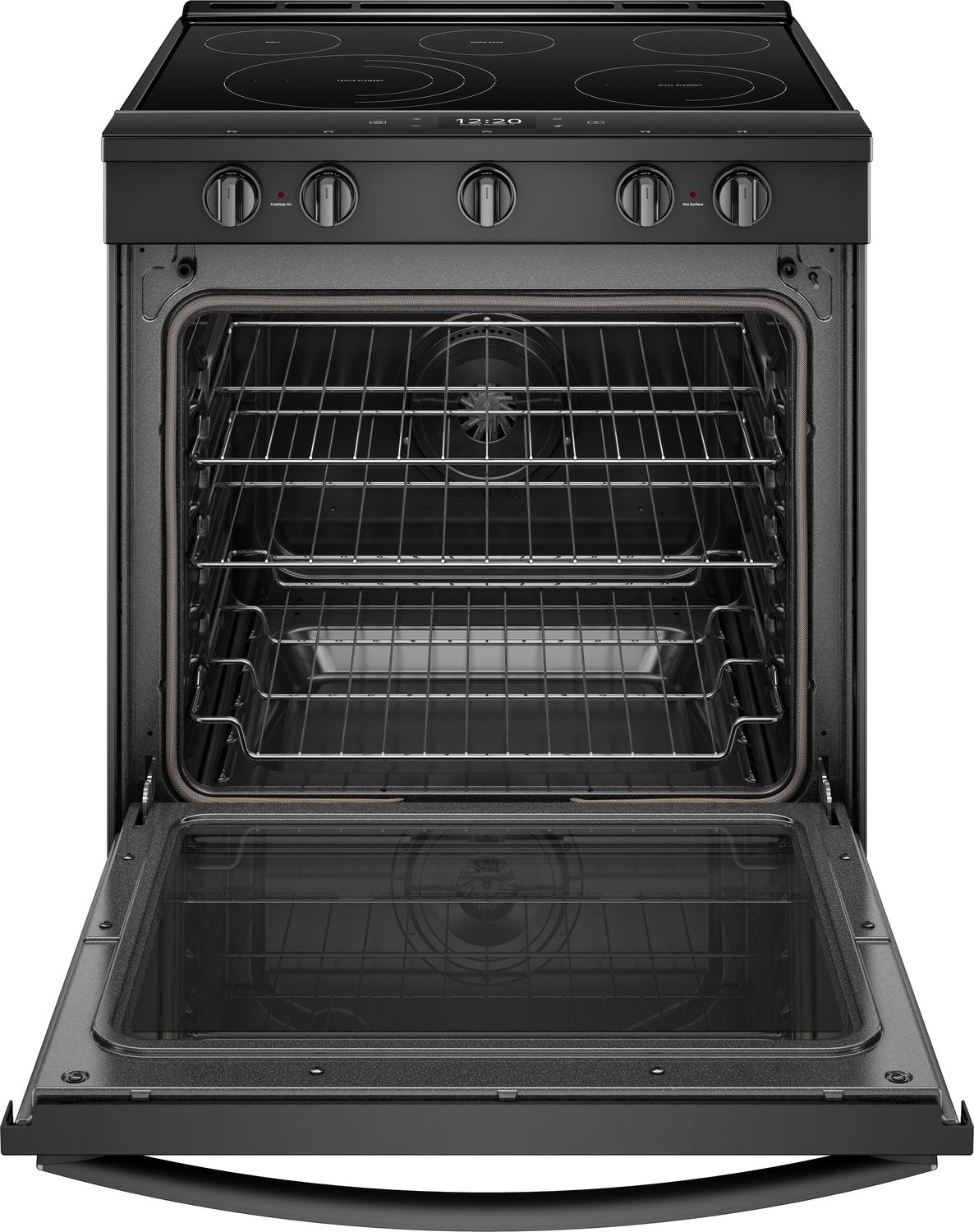 Whirlpool Black Slide-In Electric True Convection Range (6.4 Cu. Ft.) - YWEE750H0HB