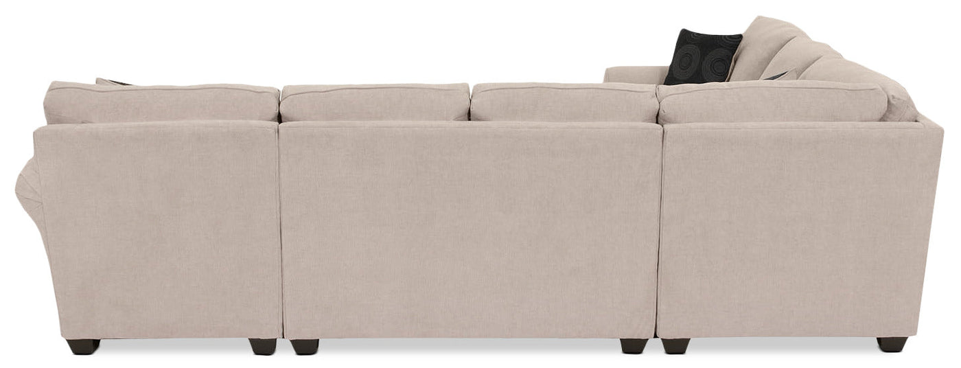 Althea 4-Piece Sectional with Right-Facing Chaise - Mocha
