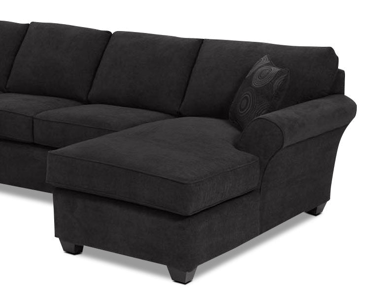 Althea 4-Piece Sectional with Right-Facing Chaise - Black