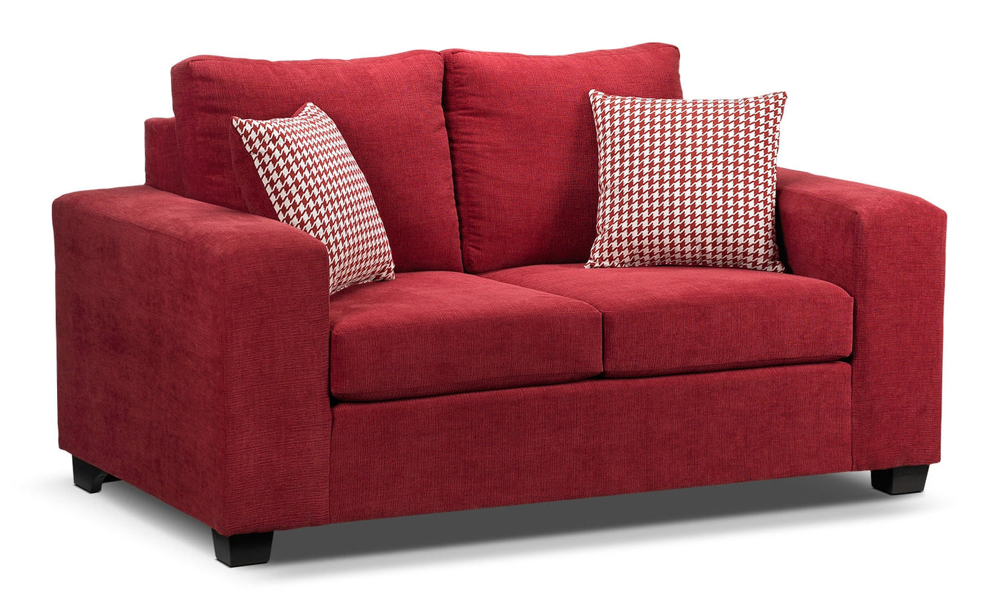 Fava 3 Pc. Living Room Package - Red