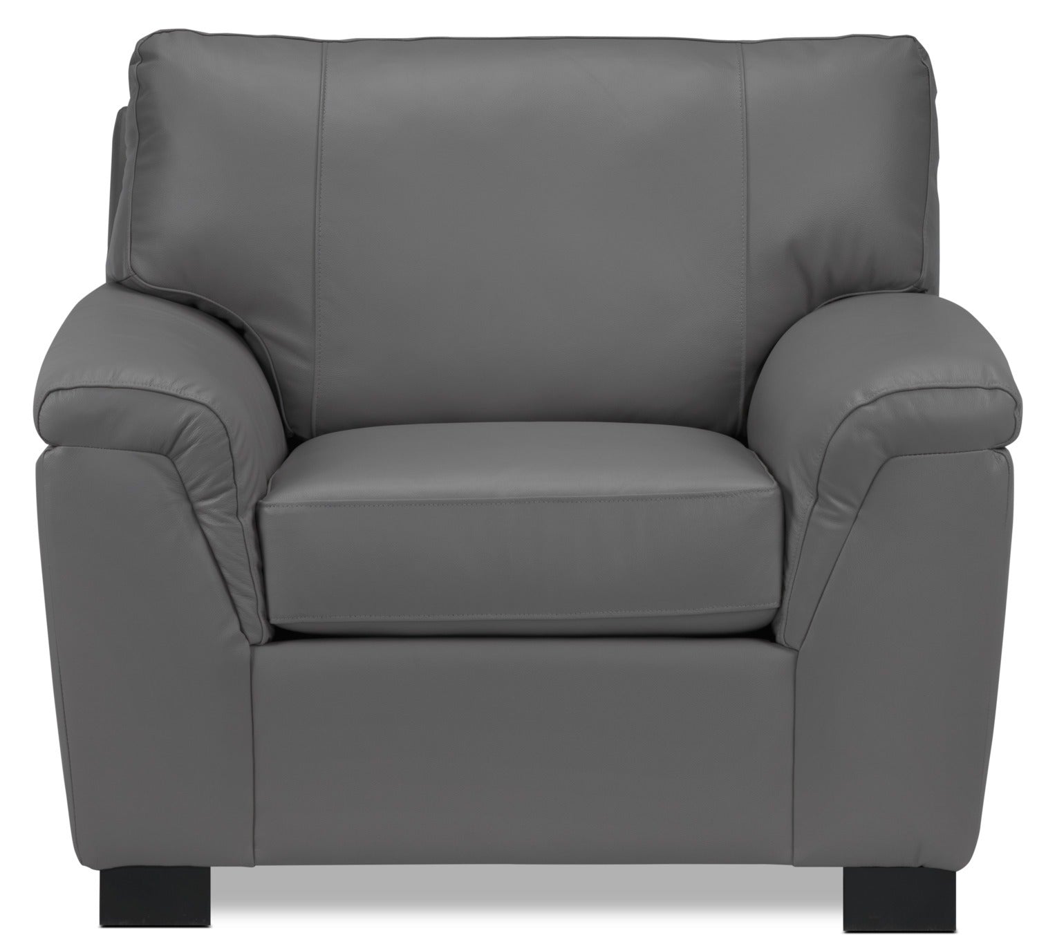 Reynolds Leather Chair - Grey
