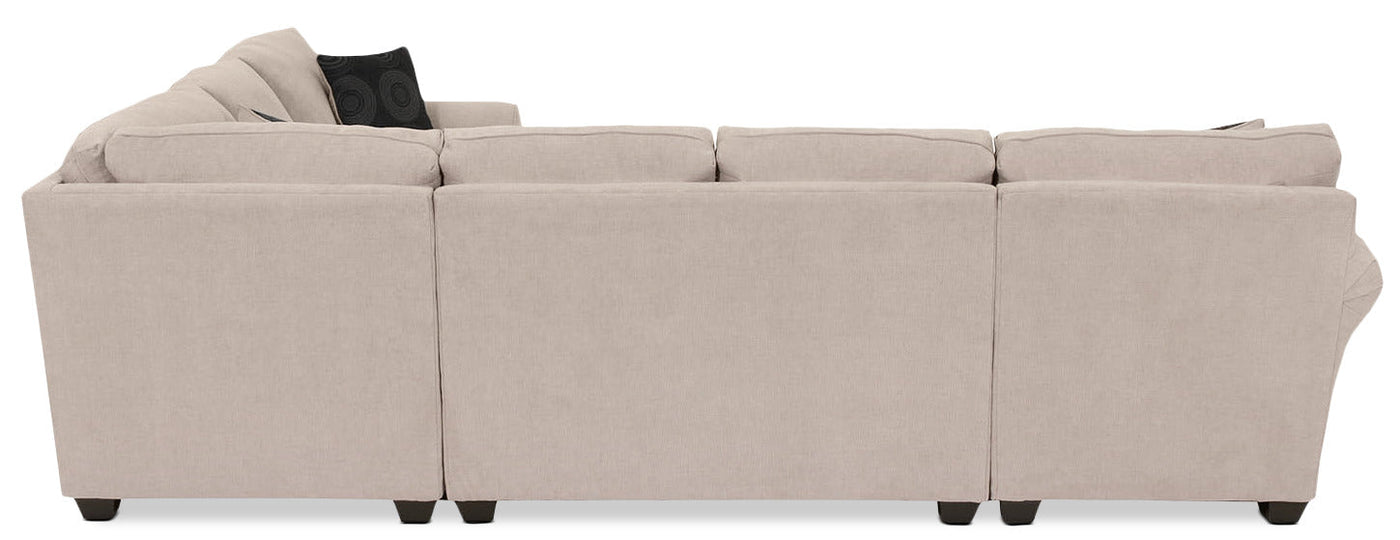 Althea 4-Piece Sectional with Left-Facing Chaise - Mocha