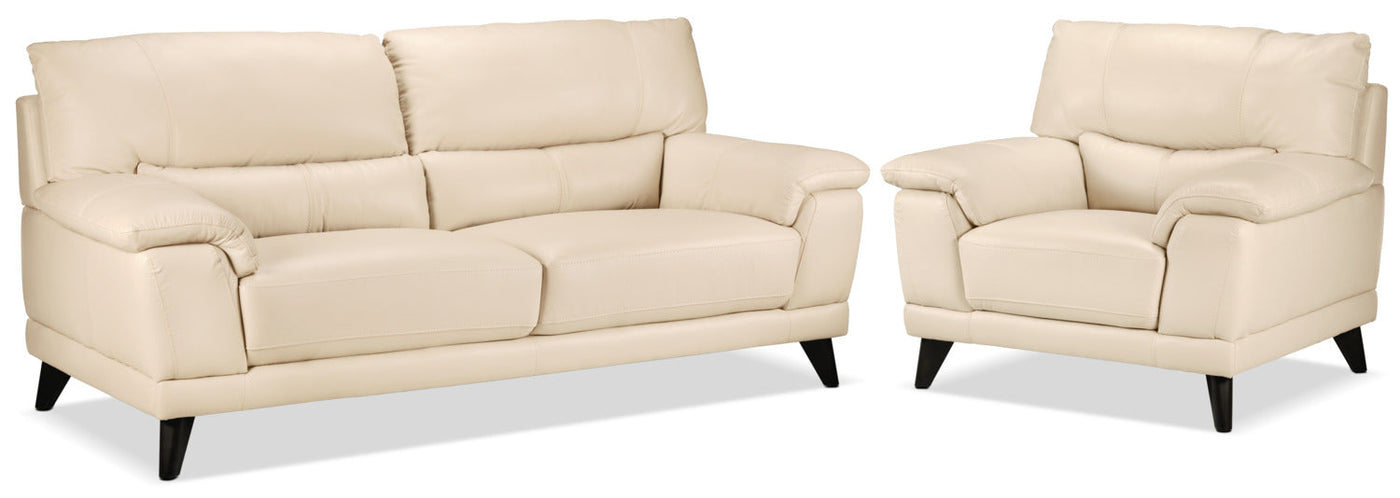 Braylon Sofa and Chair Set - Bisque