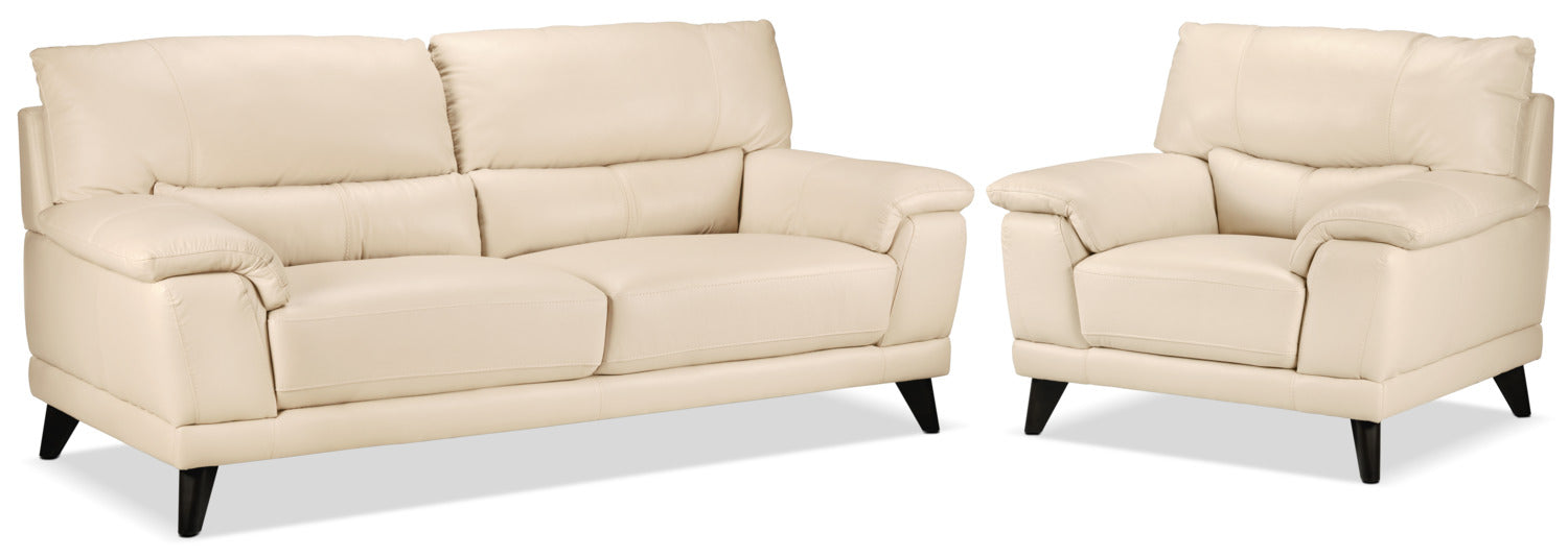 Braylon Sofa and Chair Set - Bisque