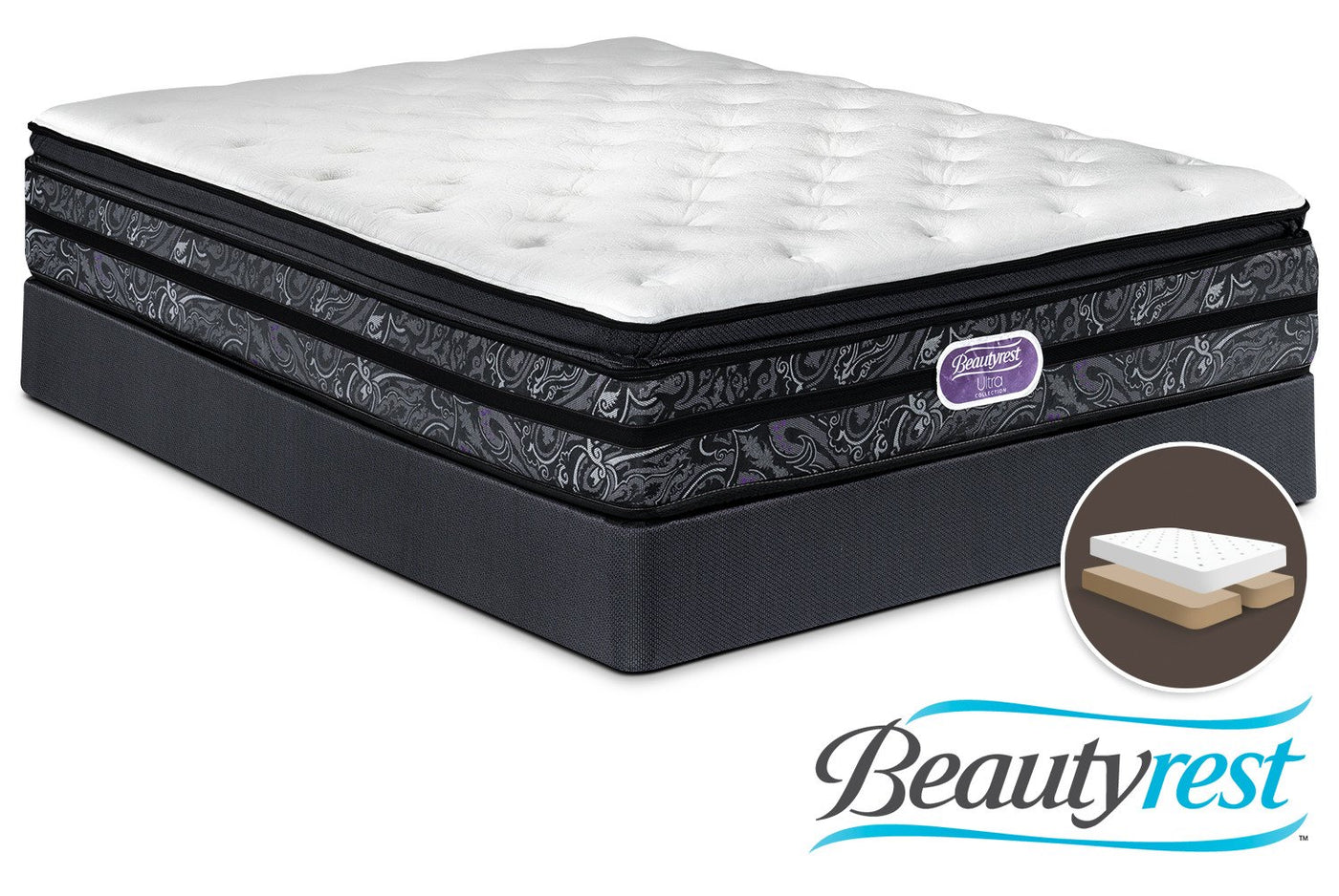 Simmons Beautyrest Ultra Trenton Firm Queen Mattress and Split Boxspring Set