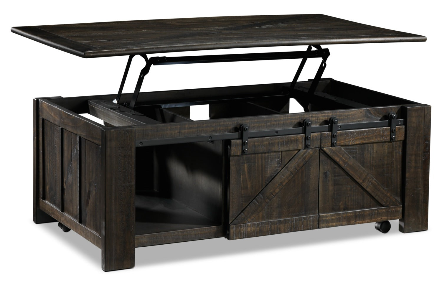 Gable Lift-Top Coffee Table - Weathered Charcoal