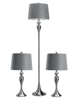 Gwendolyn 3-Pack Lamps - Silver