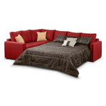 Athina 2-Piece Sectional with Right-Facing Queen Sofa Bed - Cherry