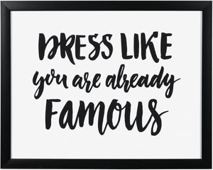 Dress Like Framed Print (20" X 16")