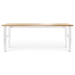 Gladiator Hammered White 8' Adjustable Height Hardwood Workbench - GAWB08HWGW