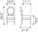 Douglas Dining Chair - Walnut/Light Grey - Set of 2