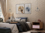 Nuuk I Night Table - Nature/Rose Pink