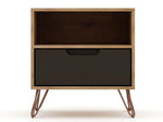 Nuuk I Night Table - Nature/Textured Grey