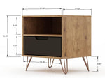 Nuuk I Night Table - Nature/Textured Grey