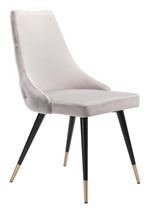 Travis Dining Chair - Grey Velvet - Set of 2