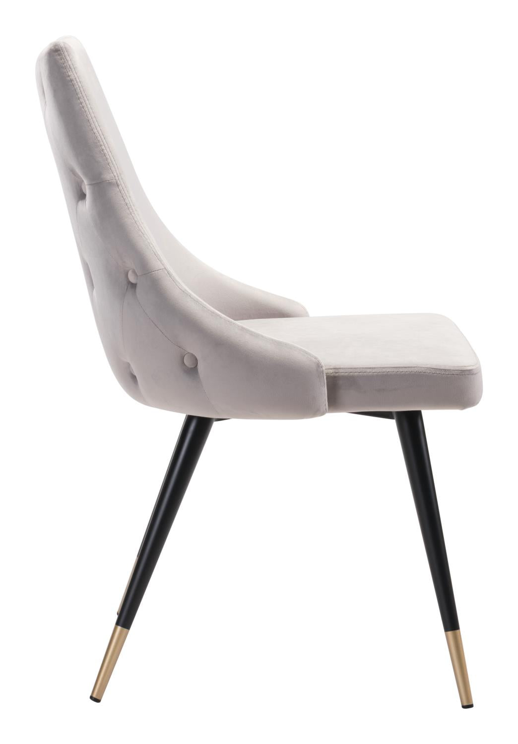 Travis Dining Chair - Grey Velvet - Set of 2