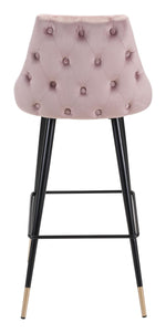Travis Bar Chair - Blush Velvet