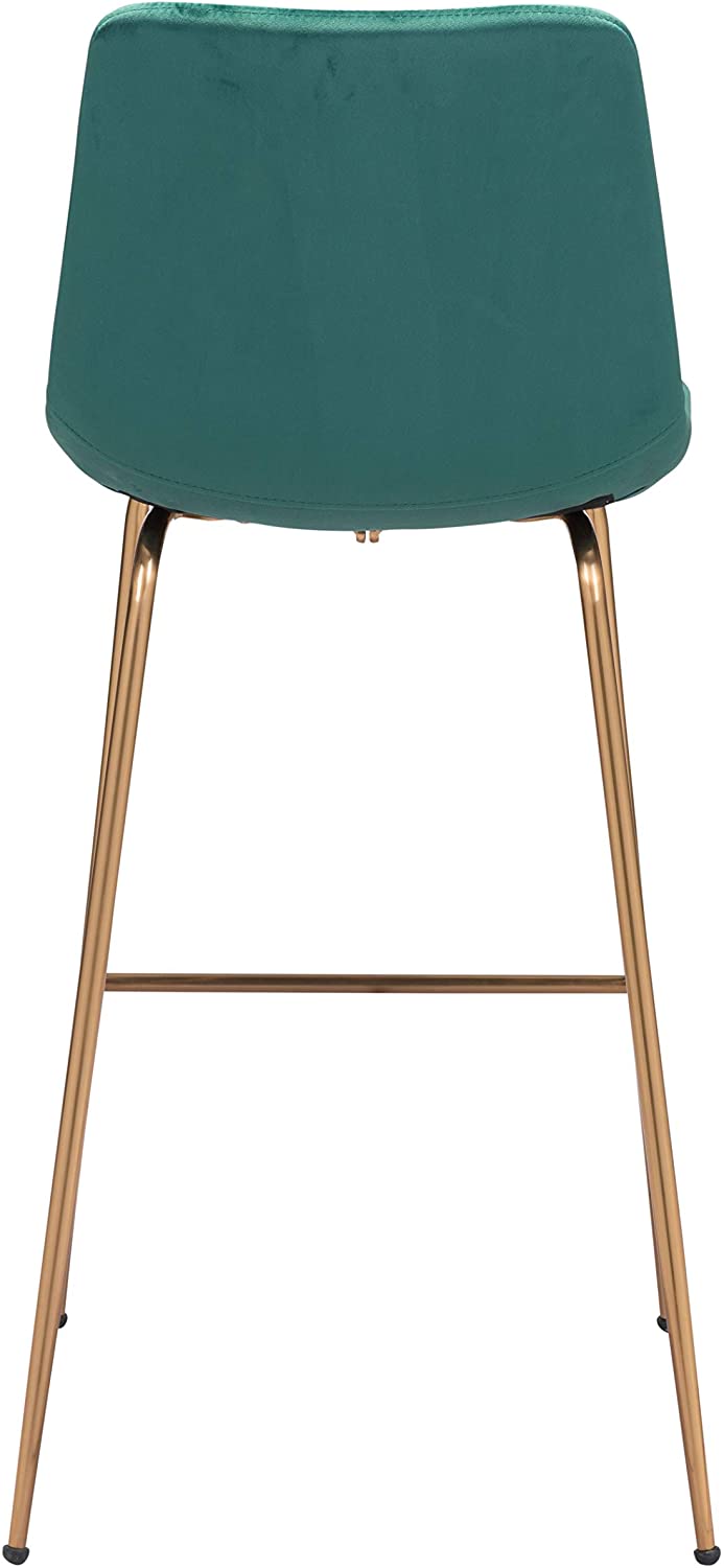 Billinton Bar Chair - Emerald Green/Gold