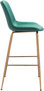 Billinton Bar Chair - Emerald Green/Gold