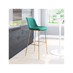 Billinton Bar Chair - Emerald Green/Gold