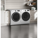 GE White Front Load Washer (5.5 Cu. Ft.) & GE White Electric Front Load Dryer ( 7.8 Cu. Ft.) - GFW550SMNWW/GFD55ESMNWW