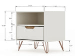 Nuuk I Night Table - Off White/Nature