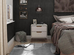 Nuuk II Night Table - Off White/Nature
