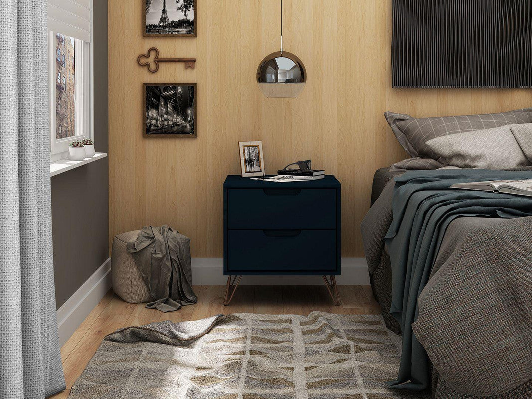 Nuuk II Night Table - Midnight Blue