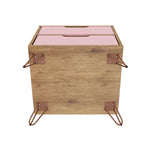 Nuuk II Night Table - Nature/Rose Pink