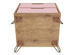 Nuuk II Night Table - Nature/Rose Pink