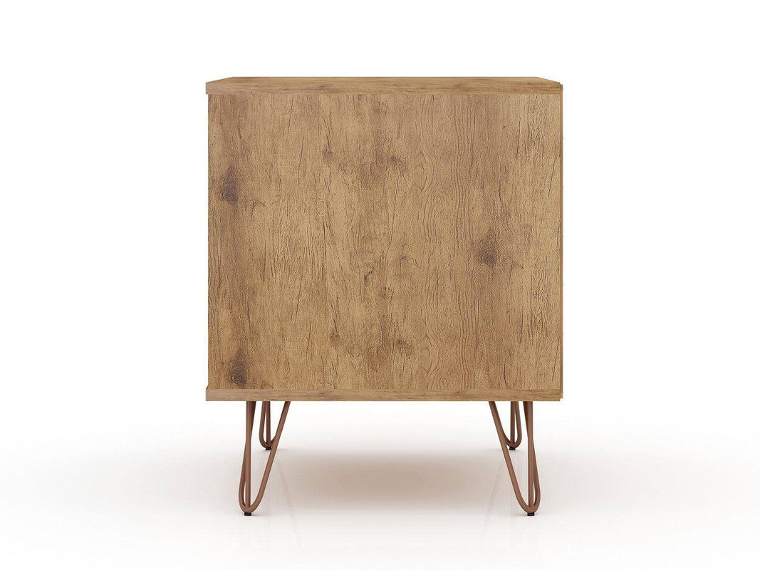 Nuuk II Night Table - Nature/Rose Pink
