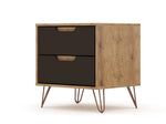 Nuuk II Night Table - Nature/Textured Grey