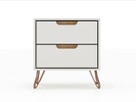 Nuuk II Night Table - Off White/Nature